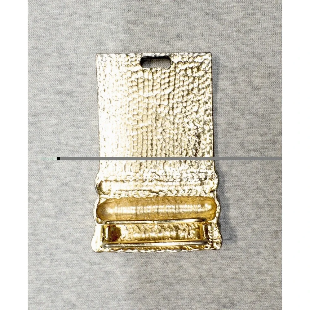 Alexis Kirk Gold Belt‎ Buckle Replacement Panel 3.5